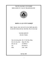 Thực trạng thu chi ngân sách trên địa bàn xã duyên thái, huyện thường tín, thành phố hà nội (khóa luận   kinh tế và quản trị kinh doanh) 