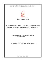 Nghiên cứu mã không gian   thời gian phân tán cho hệ thống vô tuyến chuyển tiếp hợp tác (tóm tắt luận văn ngành kỹ thuật viễn thông) 