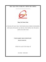 Sử dụng dữ liệu thay thế trong hoạt động chấm điểm, xếp hạng tín dụng tại trung tâm thông tin tín dụng quốc gia việt nam (bản tóm tắt luận văn ngành quản trị kinh doanh) 