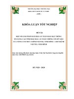 Một số giải pháp đảm bảo an toàn bảo mật thông tin,nâng cao tính bảo mật, an toàn thông tin dữ liệu của Tổng CTCP Bưu chính Viettel Ninh Bình – chi nhánh Viettel Ninh Bình
