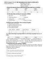 De thi KSCL Tieng anh 6