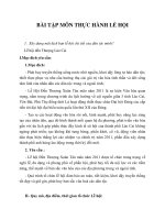 Bài tập môn thực hành lễ hội xây dựng một kịch bản lễ hội chi tiết của dân tộc mình  lễ hội đền thượng lào cai