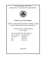 Nghiên cứu đặc điểm khu hệ bò sát (reptilia) tại khu bảo tồn thiên nhiên pù hoạt, tỉnh nghệ an (khóa luận   quản lý tài nguyên rừng và môi trường) 