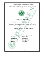 Nghiên cứu đặc điểm hệ thực vật tại xã cúc phương, huyện nho quan, tỉnh ninh bình (khóa luận   quản lý tài nguyên rừng và môi trường) 