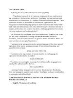 tiểu luận lý thuyết dịch