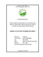 Tiếp cận dịch vụ ngân hàng của các hộ dân tộc thiểu số trong phát triển du lịch cộng đồng ở xã nghĩa an, thị xã nghĩa lộ, tỉnh yên bái 