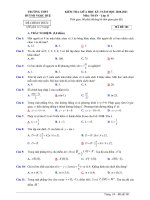 Đề thi giữa HK1 Toán 11 năm 2020 - 2021 trường THPT Huỳnh Ngọc Huệ - Quảng Nam - TOANMATH.com