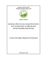Đánh giá công tác đấu giá quyền sử dụng đất tại một số dự án trên địa bàn huyện yên bình tỉnh yên bái 
