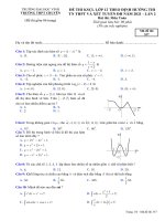 Đề thi thử TN THPT 2021 môn Toán lần 2 trường THPT chuyên ĐH Vinh – Nghệ An