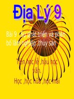 Bai 9 su phat trien va phan bo lam nghiep