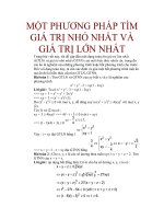 Mot so phuong phap tim Gia tri lon nhat va Gia trinho nhat