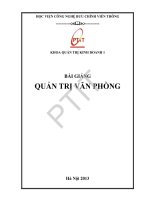 Quản trị văn phòng (bài giảng quản trị kinh doanh ) 