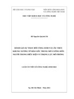 Luận án tiến sĩ đánh giá sự thay đổi tăng sinh và cấu trúc khung xương tế bào gốc trung mô cuống rốn người trong điều kiện vi trọng lực mô phỏng 