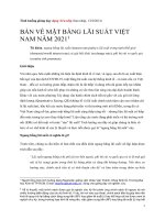 Tình huống 7. Bàn về mặt bằng lãi suất của Việt Nam năm 2021