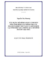Tài liệu luận văn Xây Dựng Mô Hình Logit Cảnh Báo Sớm Tình Hình Tài Chính