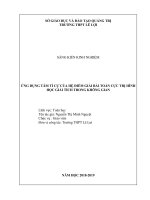 ỨNG DỤNG tâm tỉ cự của hệ điểm GIẢI bài TOÁN cực TRỊ HÌNH học GIẢI TÍCH TRONG KHÔNG GIAN 