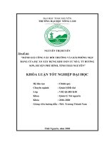 Đánh giá công tác bồi thường và giải phóng mặt bằng của dự án xây dựng khu dân cư số 2, thị trấn hương sơn, huyện phú bình, tỉnh thái nguyên 