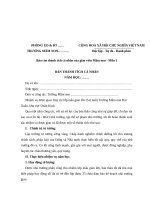 Mẫu báo cáo thành tích cá nhân của giáo viên mầm non năm học 2020 2021