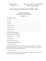 Mẫu báo cáo thành tích cá nhân của giáo viên THCS năm học 2020 2021