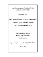 Hoạt động thu hút khách tham quan của bảo tàng tỉnh bắc giang – thực trạng và giải pháp 