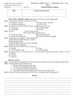 de kiem tra ngu van 7 tiet 90