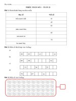 Phiếu Toán 01 – Lớp 1 – Tuần 21 – Sách Cánh diều