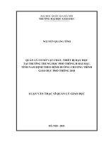 Quản lý cơ sở vật chất, thiết bị dạy học tại trường trung học phổ thông b hải hậu, tỉnh nam định theo định hướng chương trình giáo dục phổ thông 2018  