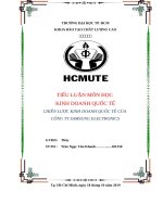 Tiểu luận KINH DOANH QUỐC TẾ