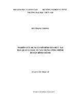 Nghiên cứu đề xuất mô hình tổ chức tại ban quản lý đầu tư xây dựng công trình huyện bình chánh 