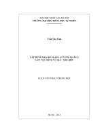 Luận văn thạc sĩ xây dựng bản đồ ngập lụt vùng hạ lưu lưu vực sông vu gia   thu bồn 