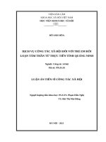 dịch vụ công tác xã hội đối với trẻ em rối loạn tâm thần từ thực tiễn tỉnh quảng ninh 