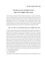 Co so li luan ve phan vung Dia ly TNVN