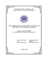 Thực trạng quản lý nhà nước về quảng cáo trên địa bàn thành phố hải dương 