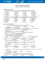 Kiểm tra 1 tiết lần 2 Tiếng Anh lớp 12 năm 2018