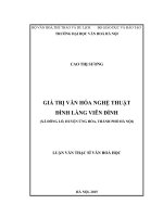 Giá trị văn hóa nghệ thuật đình làng viên đình, xã đông lỗ, huyện ứng hòa, thành phố hà nội 