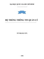 HỆ THỐNG THÔNG TIN QUẢN LÝ
