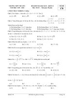 Đề thi học kì 2 Toán 12 năm 2019 - 2020 trường THPT Thủ Đức - TP HCM - TOANMATH.com