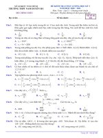Đề thi HK1 Toán 11 năm 2020 - 2021 trường THPT Nam Duyên Hà - Thái Bình - TOANMATH.com