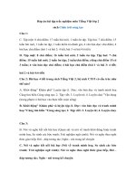 đáp án trắc nghiệm môn tiếng việt lớp 2 (sách chân trời sáng tạo)