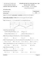 Đề thi học kì 2 Toán 12 năm 2019 - 2020 trường THPT Mạc Đĩnh Chi - TP HCM - TOANMATH.com