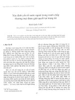 Xác định yếu tố nước ngoài trong tranh chấp thương mại được giải quyết tại trọng tài