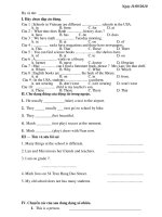 Bai tap tieng anh 7 Unit 4 A