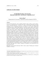 Entrepreneurial financing: Program review & policy perspective