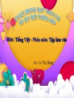 TLV 3 - Tuần 29 - Bài: Viết về một trận thi đấu thể thao - GV: Lê Thị Hồng