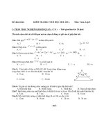 De KT Hoc ki I mon Toan lop 8