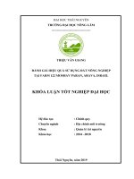 Đánh giá hiệu quả sử dụng đất sản xuất nông nghiệp tại farm số 122 moshav paran arava israel 