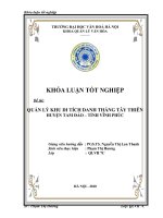 Quản lý khu di tích danh thắng tây thiên huyện tam đảo   tỉnh vĩnh phúc 
