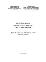 Mô hình bảo mật thông tin cho các mạng máy tính    q 2b,   tổng quan về thương mại điện tử và an toàn internet  