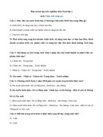 đáp án trắc nghiệm lớp 2 tất cả các môn (sách chân trời sáng tạo)