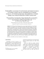 Vulnerability assessment of environment and natural resources in Vietnam coastal zone for sustainable use of natural resources, environment protection and adaptation to climate change (case study the Red River Delta coastal zone)